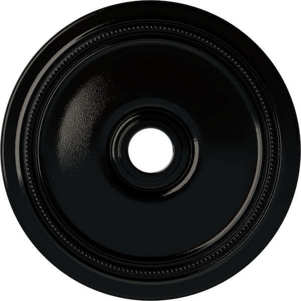 Ekena Millwork Diane Ceiling Medallion (Fits Canopies up to 6 1/4"), 24"OD x 3 5/8"ID x 1 1/4"P, Black Pearl CM24DIBPS - main